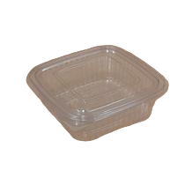 PET ételes doboz (egybe-fedelű) 250 ml