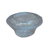 Kerek PET ételes doboz (egybe-fedelű) 500 ml