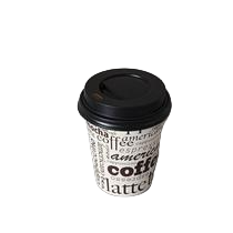 Papírpohár tető 80 mm (fekete)