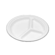 Lapos papírtányér (nagy, osztott)