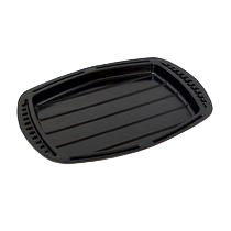 PS tálca (3 rekeszes, fekete) – kép 1